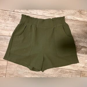 Olive Green Women's Shorts